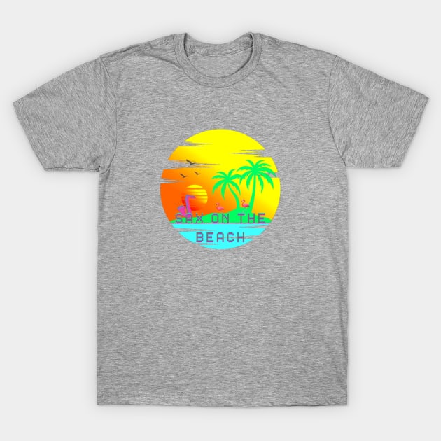 Sax on the Beach T-Shirt by beringGrey